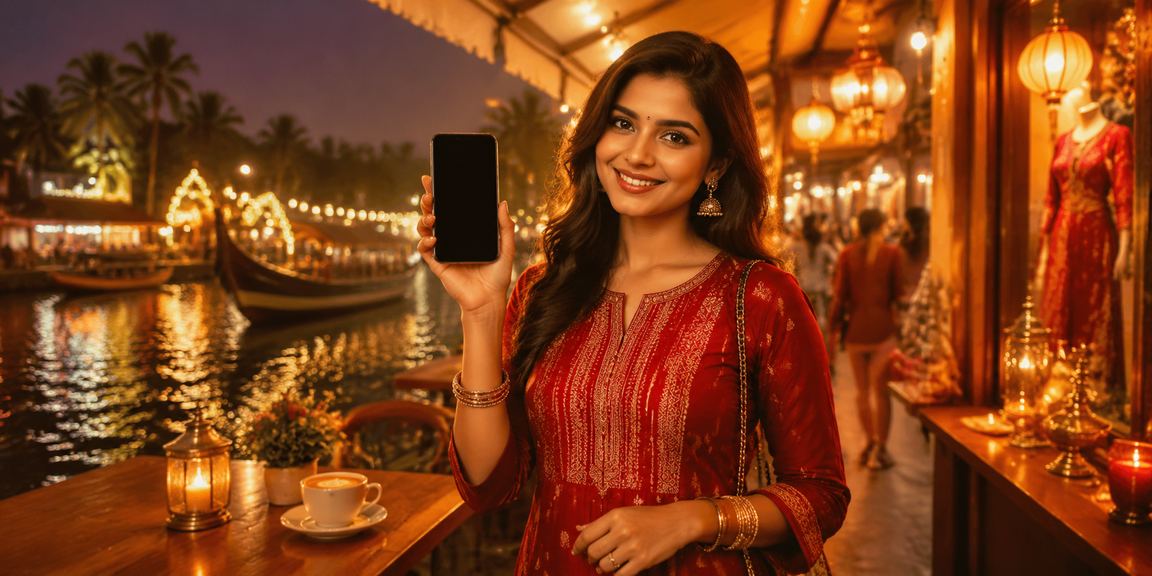 Mobile casino player enjoying games on app in Kerala backwaters