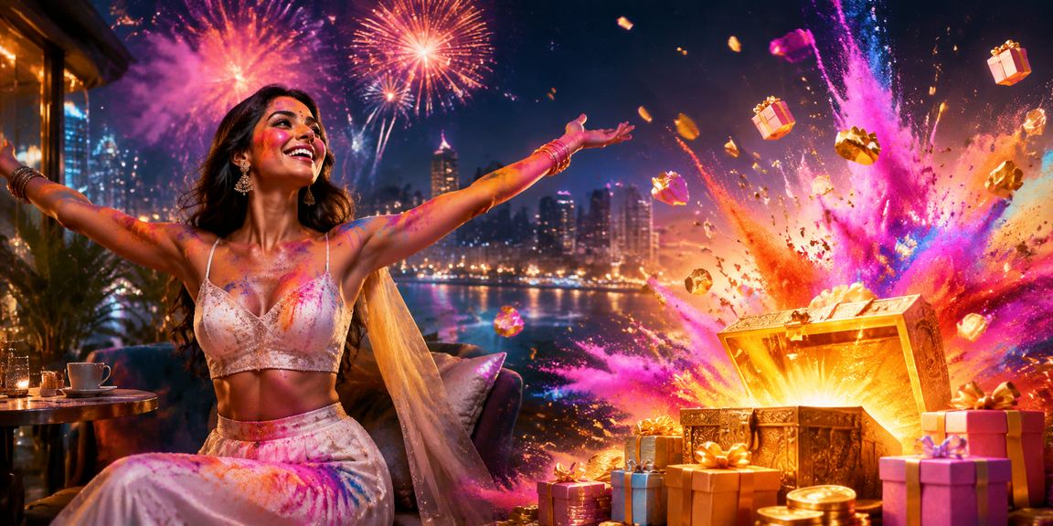 Mumbai Bandra street decorated for festival
